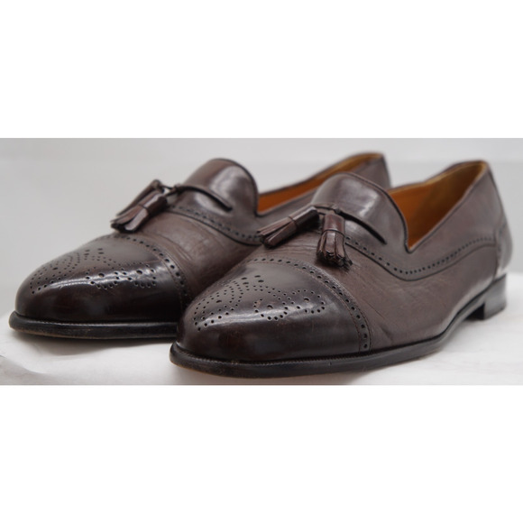 Mezlan Havana Tassel Loafers Men's Dark Brown Leather Size 10.5 - Picture 1 of 10